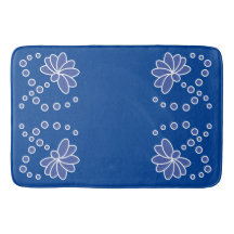 Azul Profundo e Flor Moderna Média