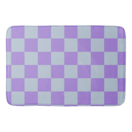 Tapete De Banheiro Azul suave e Lavanda verificados