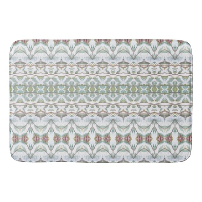 Tapete De Banheiro Azul Teal Padrão (Frente)