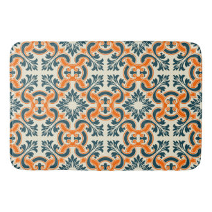 Tapete De Banheiro Azulejo azul português