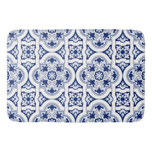 Tapete De Banheiro Azulejo azul português