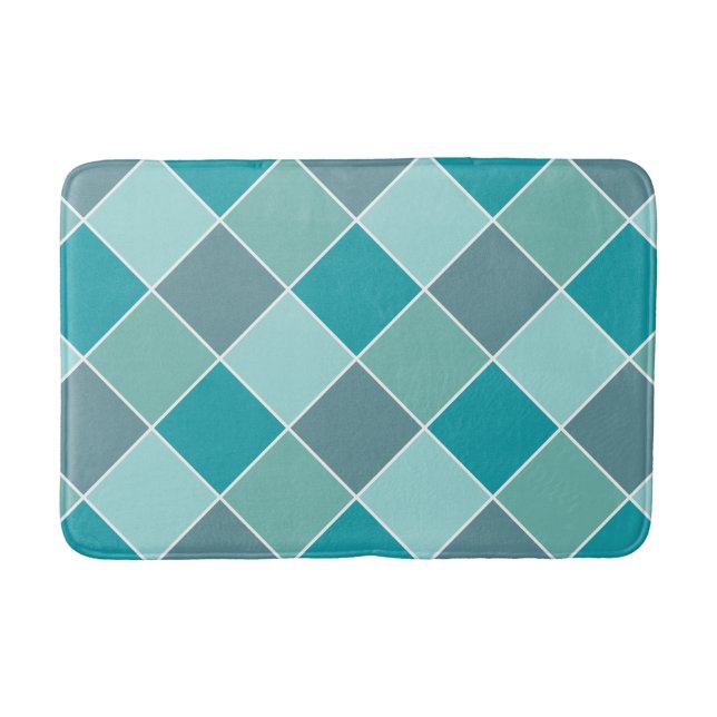 Tapete De Banheiro Azulejo de Aqua (Frente)