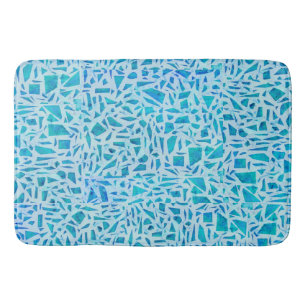 Tapete De Banheiro Azulejo de Vidro Mosaico Azul Turquesa Moderno Qui