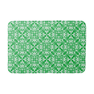 Tapete De Banheiro Azulejo marroquino - verde e branco de jade