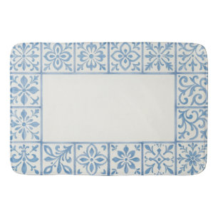 Tapete De Banheiro azulejo português azulejo azul design estacionário