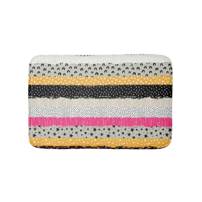 Tapete De Banheiro Azulejos de patch: Design sem costura versátil. (frente)