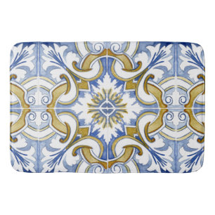 Tapete De Banheiro Azulejos do Mediterrâneo, majolica, estilo Sicilia
