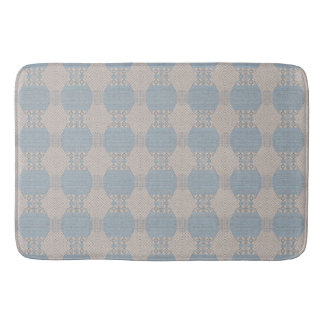 Tapete De Banheiro Azurévia Lace – Azul Pó e Geométrico Marfim