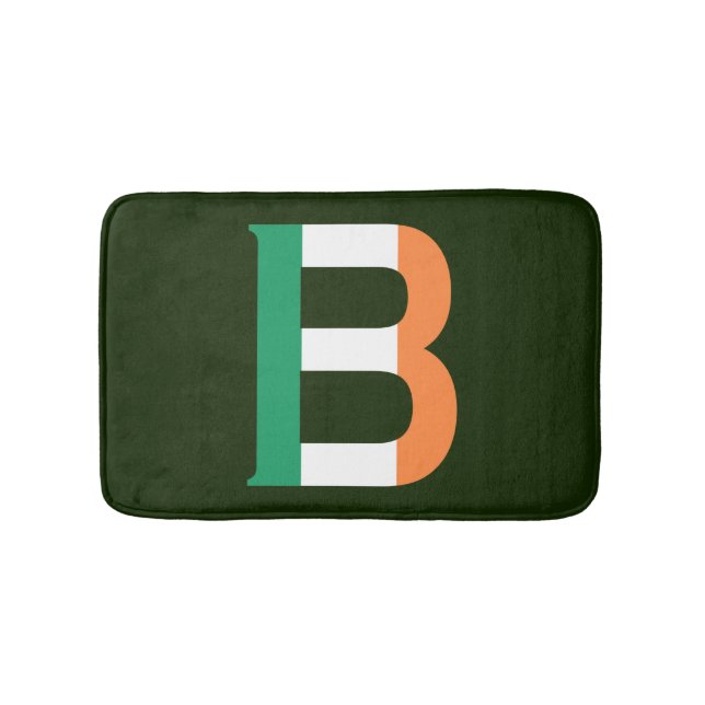 Tapete De Banheiro B Monograma sobreposto à Irish Flag bmcnt (frente)