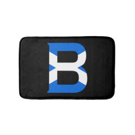 Tapete De Banheiro B Monograma sobreposto à Scottish Flag bmcnt