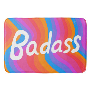 Tapete De Banheiro BADASS - Legal e Divertidas Bandas Coloridas