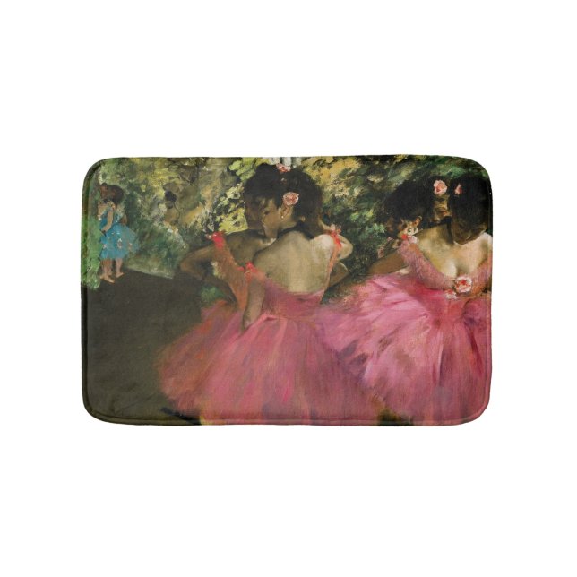 Tapete De Banheiro Bailarinas no rosa por Edgar Degas (frente)