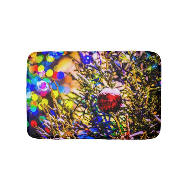 Tapete De Banheiro Ball Red de Natal (frente)