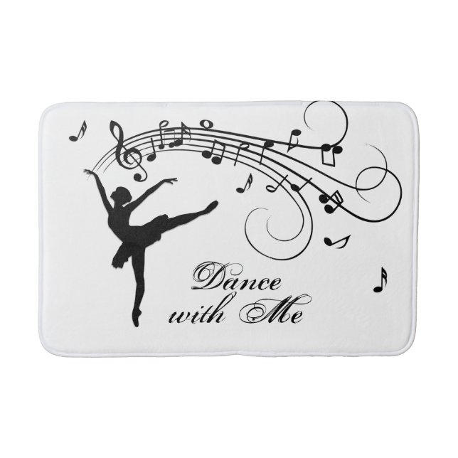 Tapete De Banheiro Ballerina Dance with Me Music Note (Frente)