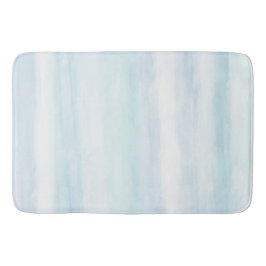 Tapete De Banheiro Bandas de Aqua Blue Mint White