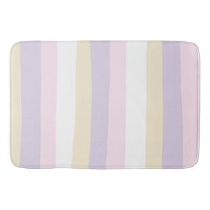 Tapete De Banheiro Bandas irregulares - Pastel rosa, amarelo e roxo