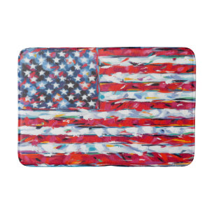 Tapete De Banheiro Bandeira Americana
