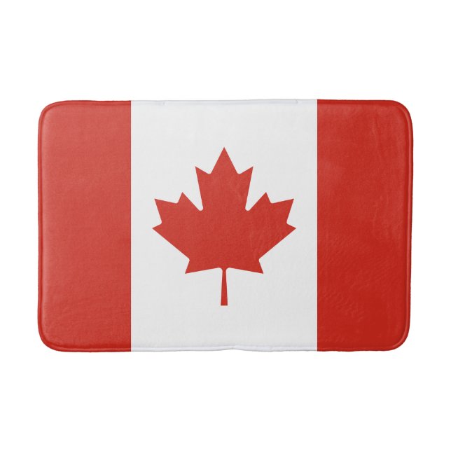 Tapete De Banheiro Bandeira Canadense Patriótica (Frente)