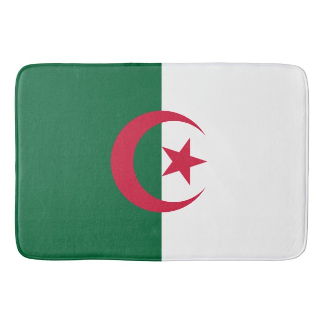 Tapete De Banheiro Bandeira da Argélia (Frente)
