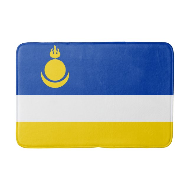 Tapete De Banheiro Bandeira da Buryatia Patriótica (Frente)