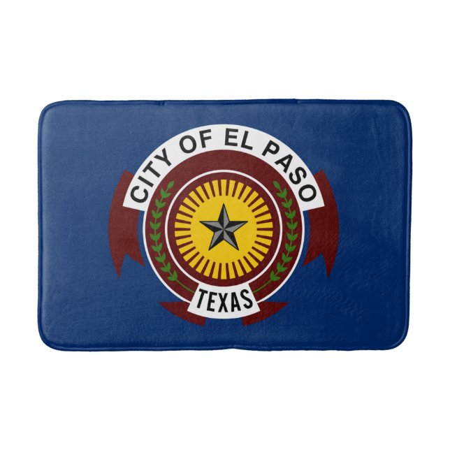 Tapete De Banheiro Bandeira da Cidade de El Paso (Texas) (Frente)