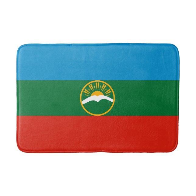 Tapete De Banheiro Bandeira da Karachay-Circássia (Frente)