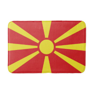 Tapete De Banheiro Bandeira da Macedônia do Norte