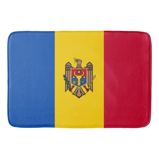 Tapete De Banheiro Bandeira da Moldávia (Frente)