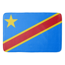 Tapete De Banheiro Bandeira da RDC (República Democrática do Congo)