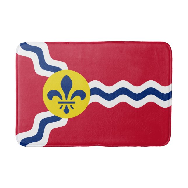 Tapete De Banheiro Bandeira da Rua Louis, Missouri Bathroom Mat (Frente)