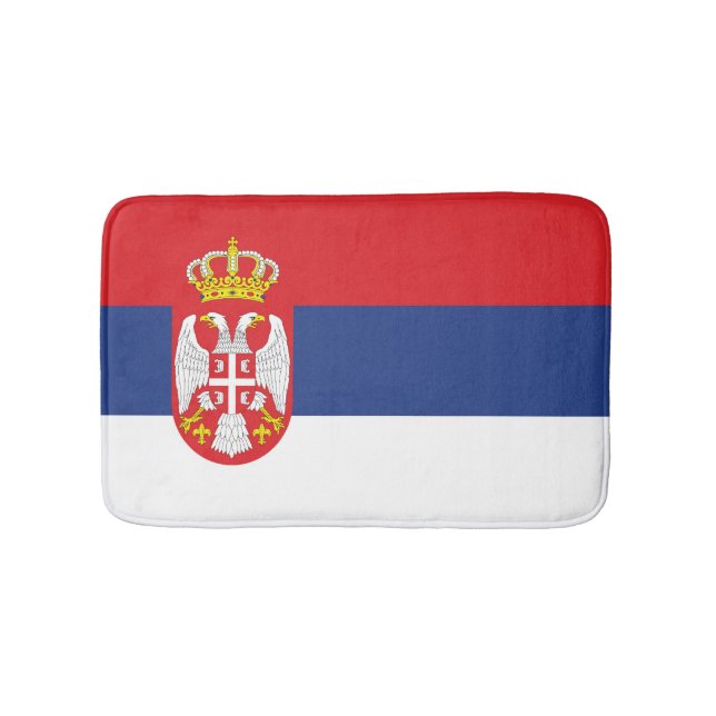 Tapete De Banheiro Bandeira da Sérvia (frente)