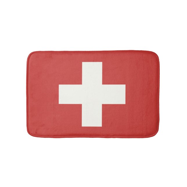 Tapete De Banheiro Bandeira da Suiça (frente)
