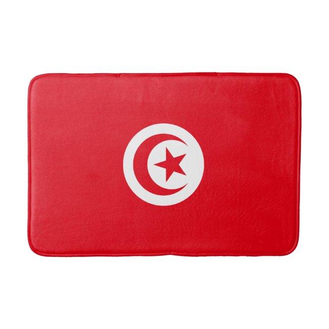 Tapete De Banheiro Bandeira da Tunísia (Frente)