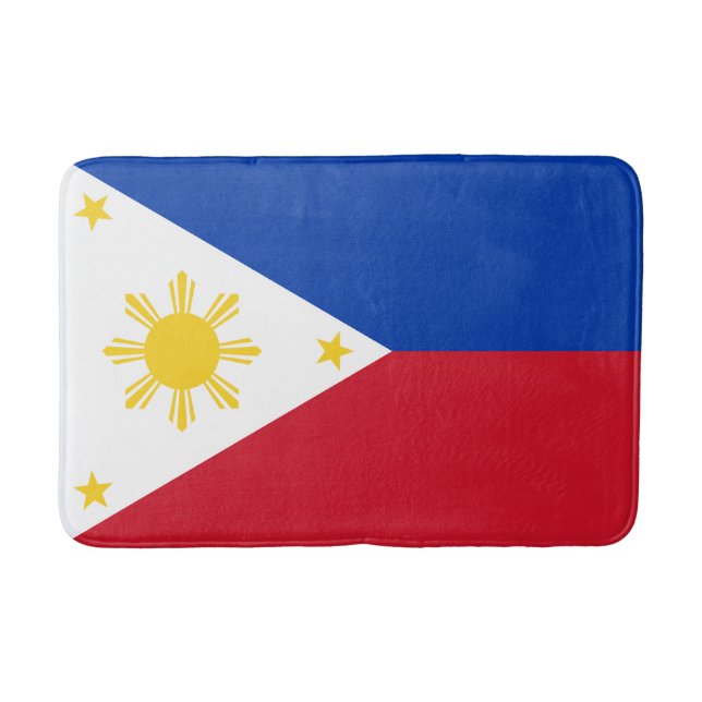 Tapete De Banheiro Bandeira das Filipinas (Frente)