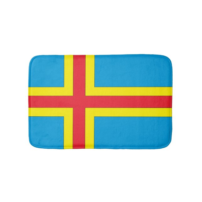 Tapete De Banheiro Bandeira das ilhas de Aland (frente)