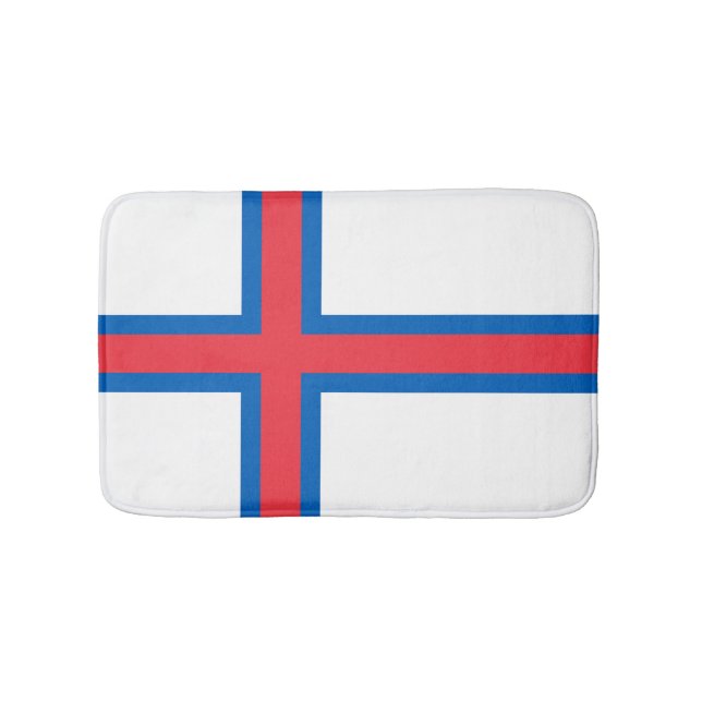 Tapete De Banheiro Bandeira das Ilhas Faroé (frente)