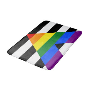 Tapete De Banheiro Bandeira de aliado straight da SlipperyJoe's arco-