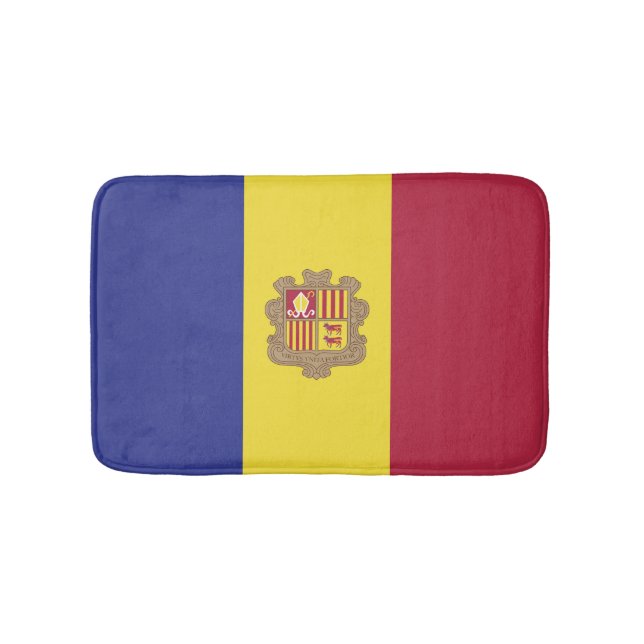 Tapete De Banheiro Bandeira de Andorra (frente)
