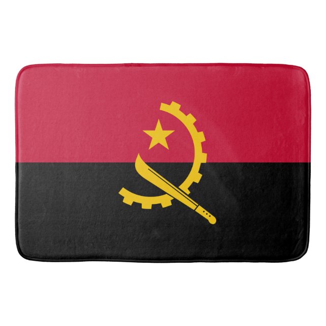 Tapete De Banheiro Bandeira de Angola (Frente)