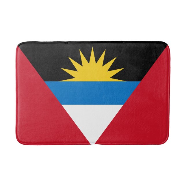 Tapete De Banheiro Bandeira de Antígua e Barbuda Patriótica (Frente)