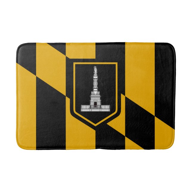Tapete De Banheiro Bandeira de Baltimore, Maryland Bathroom Mat (Frente)