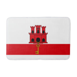 Tapete De Banheiro Bandeira de Gibraltar