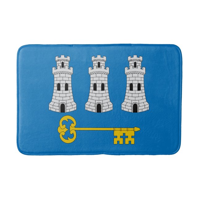 Tapete De Banheiro Bandeira de Havana, Cuba Bath Mat (Frente)