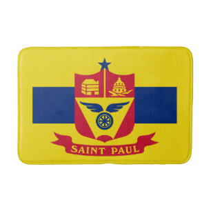 Tapete De Banheiro Bandeira de Paul, Rua de Minnesota Bathroom Mat