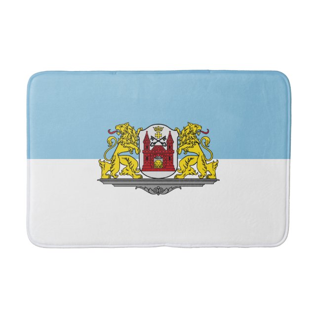 Tapete De Banheiro Bandeira de Riga, Letônia Bathroom Mat (Frente)