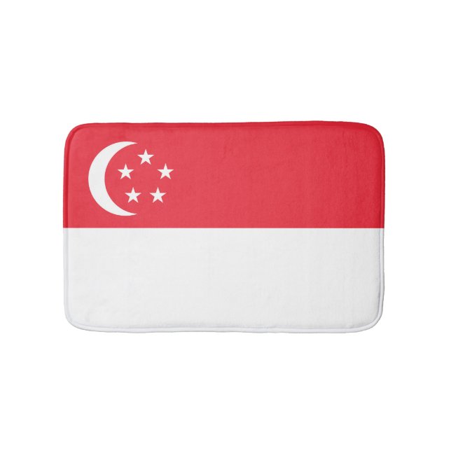 Tapete De Banheiro bandeira de Singapura (frente)