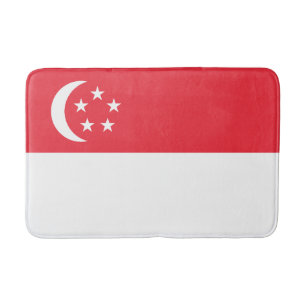 Tapete De Banheiro Bandeira de Singapura