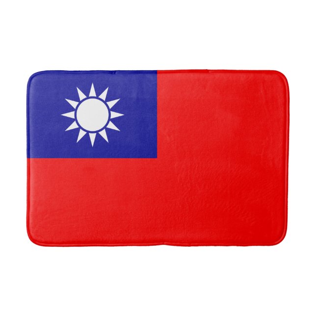 Tapete De Banheiro Bandeira de Taiwan (Frente)