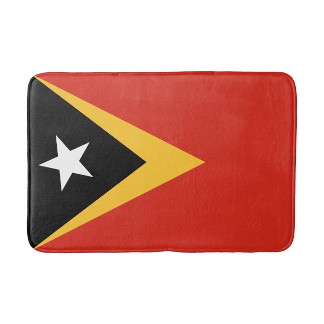 Tapete De Banheiro Bandeira de Timor Leste (Frente)