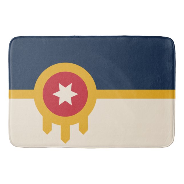 Tapete De Banheiro Bandeira de Tulsa (Oklahoma) (Frente)